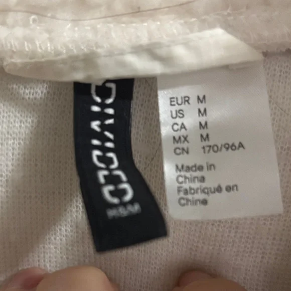 H&M Cream Teddy Jacket with Black Accents - Picture 2 of 4